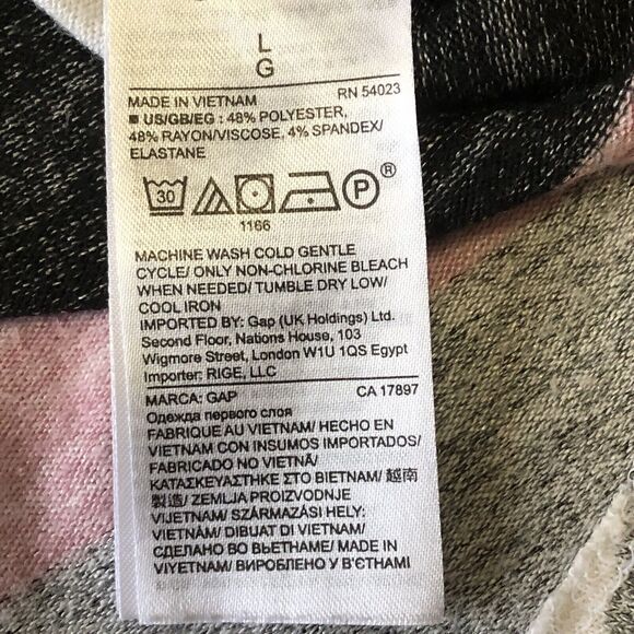 Gap Women’s Short Sleeve Striped Top Sweater Size Large - Picture 9 of 12